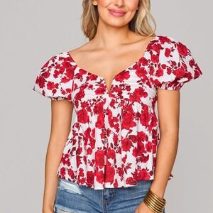 Buddy Love Houston Floral S/S Top NWT